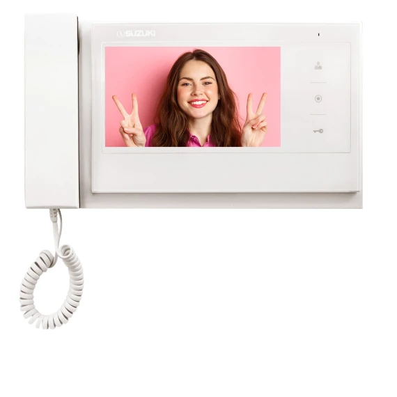 دربازکن تصویری سوزوکی SZ-727M با حافظه 7 اینچی رنگ سفید و مشکی